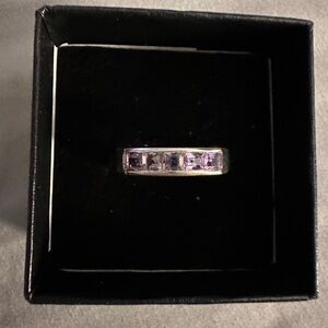 Channel Amethyst Band Ring